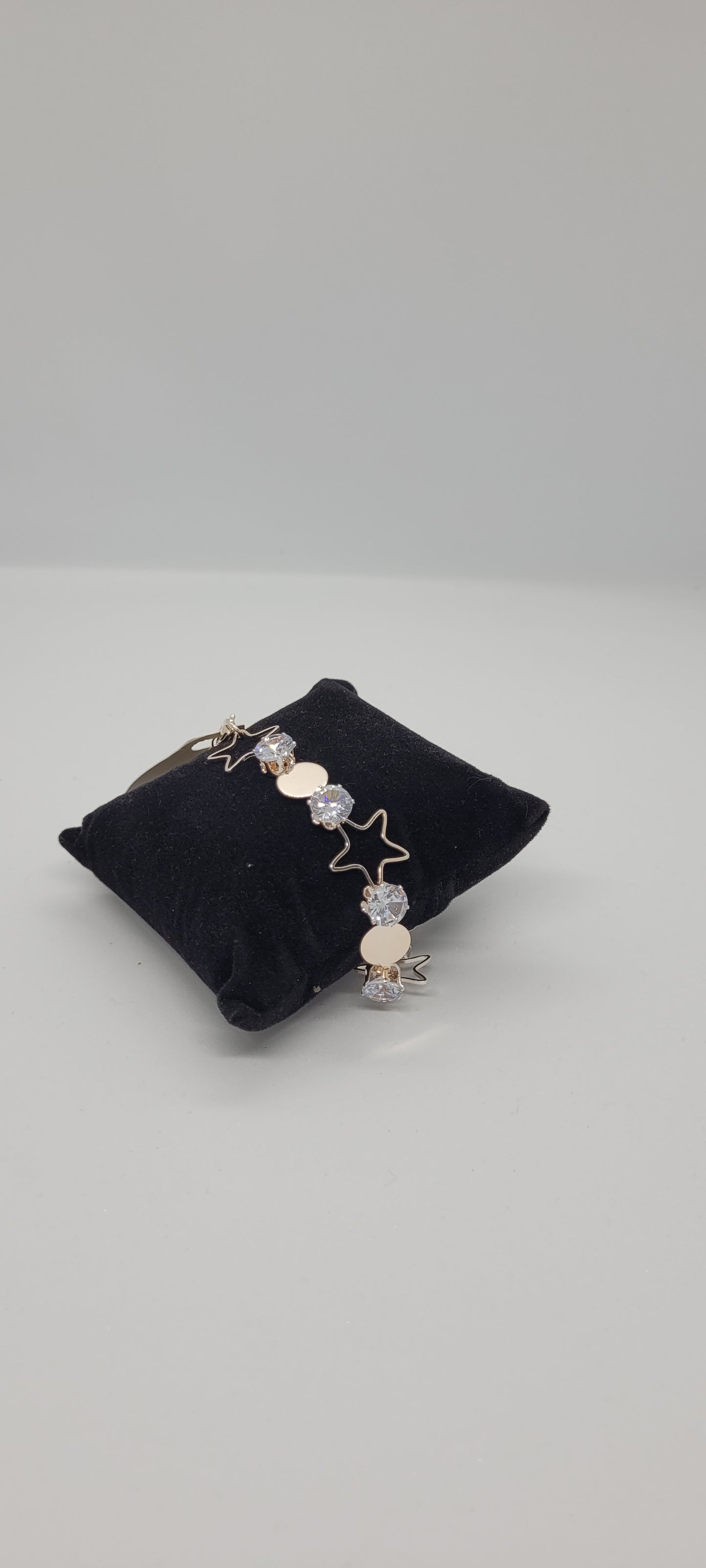 Rose Gold Hand chain Bracelet with American Diamond Stones
